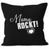 Kissenbezug Mama rockt Geschenk für Mutter Muttertag 40x40 Baumwolle MoonWorks®preview
