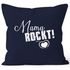 Kissenbezug Mama rockt Geschenk für Mutter Muttertag 40x40 Baumwolle MoonWorks®preview