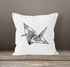 Kissenbezug Origami Kranich Crane Vogel Bird Ornamente Boho Polygon Paisley Kissen-Hülle Deko-Kissen 40x40 Baumwolle Autiga®preview