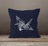 Kissenbezug Origami Kranich Crane Vogel Bird Ornamente Boho Polygon Paisley Kissen-Hülle Deko-Kissen 40x40 Baumwolle Autiga®preview