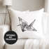 Kissenbezug Origami Kranich Crane Vogel Bird Ornamente Boho Polygon Paisley Kissen-Hülle Deko-Kissen 40x40 Baumwolle Autiga®preview
