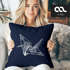 Kissenbezug Origami Kranich Crane Vogel Bird Ornamente Boho Polygon Paisley Kissen-Hülle Deko-Kissen 40x40 Baumwolle Autiga®preview