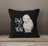 Kissenbezug Owl I need is you All i need is you Liebe Spruch Love Quote lustig verliebt Freund Freundin Kissen-Hülle Deko-Kissen 40x40 Baumwolle MoonWorks®preview