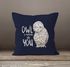 Kissenbezug Owl I need is you All i need is you Liebe Spruch Love Quote lustig verliebt Freund Freundin Kissen-Hülle Deko-Kissen 40x40 Baumwolle MoonWorks®preview