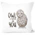 Kissenbezug Owl I need is you All i need is you Liebe Spruch Love Quote lustig verliebt Freund Freundin Kissen-Hülle Deko-Kissen 40x40 Baumwolle MoonWorks®preview