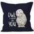 Kissenbezug Owl I need is you All i need is you Liebe Spruch Love Quote lustig verliebt Freund Freundin Kissen-Hülle Deko-Kissen 40x40 Baumwolle MoonWorks®preview
