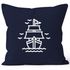 Kissenbezug Schiffchen Segeln Sailing Kissen-Hülle Deko-Kissen 40x40 Baumwolle Autiga®preview
