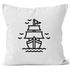 Kissenbezug Schiffchen Segeln Sailing Kissen-Hülle Deko-Kissen 40x40 Baumwolle Autiga®preview