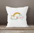 Kissenbezug schlafendes Einhorn auf Wolke need more sleep sleeping Unicorn Spruch 40x40  Baumwolle MoonWorks®preview