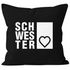 Kissenbezug Schwesterherz Schwester Geschenk Geburtstag 40x40 Moonworks®preview