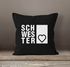 Kissenbezug Schwesterherz Schwester Geschenk Geburtstag 40x40 Moonworks®preview