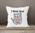 Kissenbezug Spruch I miau you lustige Katze mit Herz Geschenk-Idee Partner Freund Freundin Katzenliebhaber Liebeserklärung SpecialMe®preview