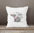 Kissenbezug Spruch Nashorn Born to be happy not to be perfect Quote glücklich fröhlich positives Denken MoonWorks®preview