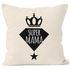 Kissenbezug Super Mama Diamant Krone Stern Geschenk zum Muttertag 40x40 Baumwolle MoonWorks®preview