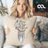 Kissenbezug Traumfänger Dreamcatcher Follow your Dreams Spruch Blumen Federn Spruch Boho Kissen-Hülle Deko-Kissen Autiga®preview