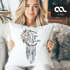 Kissenbezug Traumfänger Dreamcatcher Follow your Dreams Spruch Blumen Federn Spruch Boho Kissen-Hülle Deko-Kissen Autiga®preview