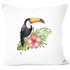 Kissenbezug Tucan Tropical Summer Jungle Paradise Hummingbird Kissen-Hülle Deko-Kissen Autiga®preview