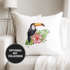 Kissenbezug Tucan Tropical Summer Jungle Paradise Hummingbird Kissen-Hülle Deko-Kissen Autiga®preview