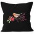 Kissenbezug Vogel Rotkehlchen Blumen Misteln Watercolor Bird Weihnachten Christmas Autiga®preview