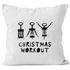 Kissenbezug Weihnachten Christmas Workout Flaschenöffner Korkenzieher Wein trinken lustig Fun MoonWorks®preview