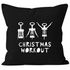 Kissenbezug Weihnachten Christmas Workout Flaschenöffner Korkenzieher Wein trinken lustig Fun MoonWorks®preview