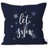 Kissenbezug Weihnachten Let it Snow Eiskristalle Schnee Christmas Winter Autiga®preview