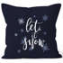 Kissenbezug Weihnachten Let it Snow Eiskristalle Schnee Christmas Winter Autiga®preview