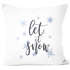Kissenbezug Weihnachten Let it Snow Eiskristalle Schnee Christmas Winter Autiga®preview