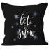 Kissenbezug Weihnachten Let it Snow Eiskristalle Schnee Christmas Winter Autiga®preview