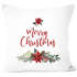 Kissenbezug Weihnachten Merry Christmas Blumen Weihnachtsstern Christstern Kissen-Hülle traditionell Autiga®preview