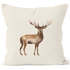 Kissenbezug Weihnachten Winter Hirsch Elch Geweih Watercolor Deer Weihnachtskissen Vintage Autiga® Baumwollepreview