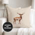 Kissenbezug Weihnachten Winter Hirsch Elch Geweih Watercolor Deer Weihnachtskissen Vintage Autiga® Baumwollepreview