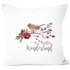 Kissenbezug Weihnachten Winterwonderland Vogel Rotkehlchen Blumen Misteln Christmas Bird Autiga®preview