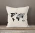 Kissenbezug Weltkarte Wasserfarben Watercolor World Map Kissen-Hülle Deko-Kissen Baumwolle Autiga®preview