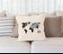 Kissenbezug Weltkarte Wasserfarben Watercolor World Map Kissen-Hülle Deko-Kissen Baumwolle Autiga®preview