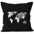 Kissenbezug Weltkarte Wasserfarben Watercolor World Map Kissen-Hülle Deko-Kissen Baumwolle Autiga®preview