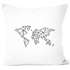 Kissenbezug Weltkarte World Map Low Polygon Autiga®preview