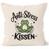 Kissenbezug Yoga Frosch | Anti-Stress-Kissen | Geschenkidee Kollegen Arbeit Büro Moonworks®preview
