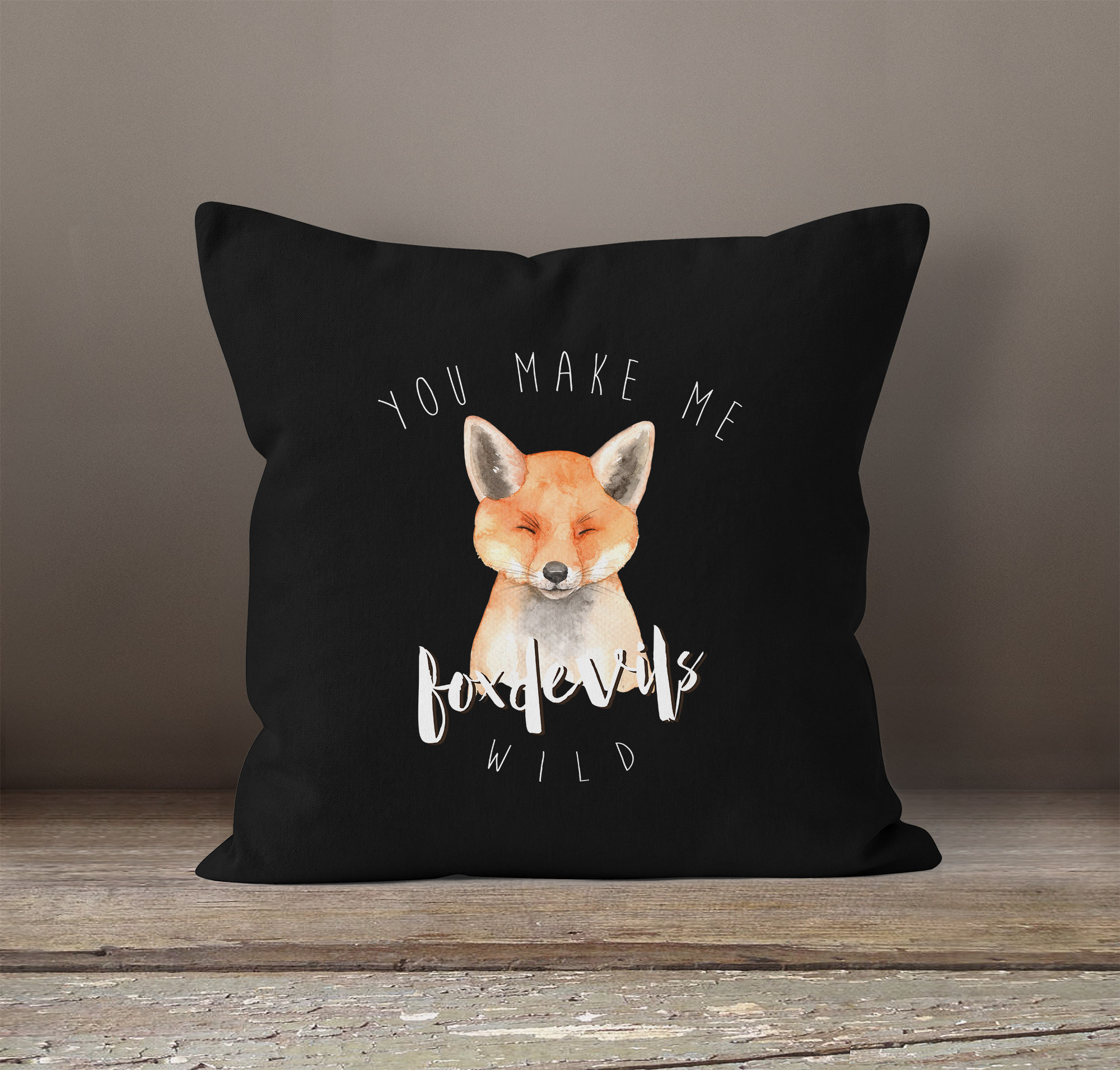 MoonWorks Maglietta Donna 'You Make Me Fox Devils Wild' - Scritta Love Quote, Bianca, Taglia M, Slim Fit