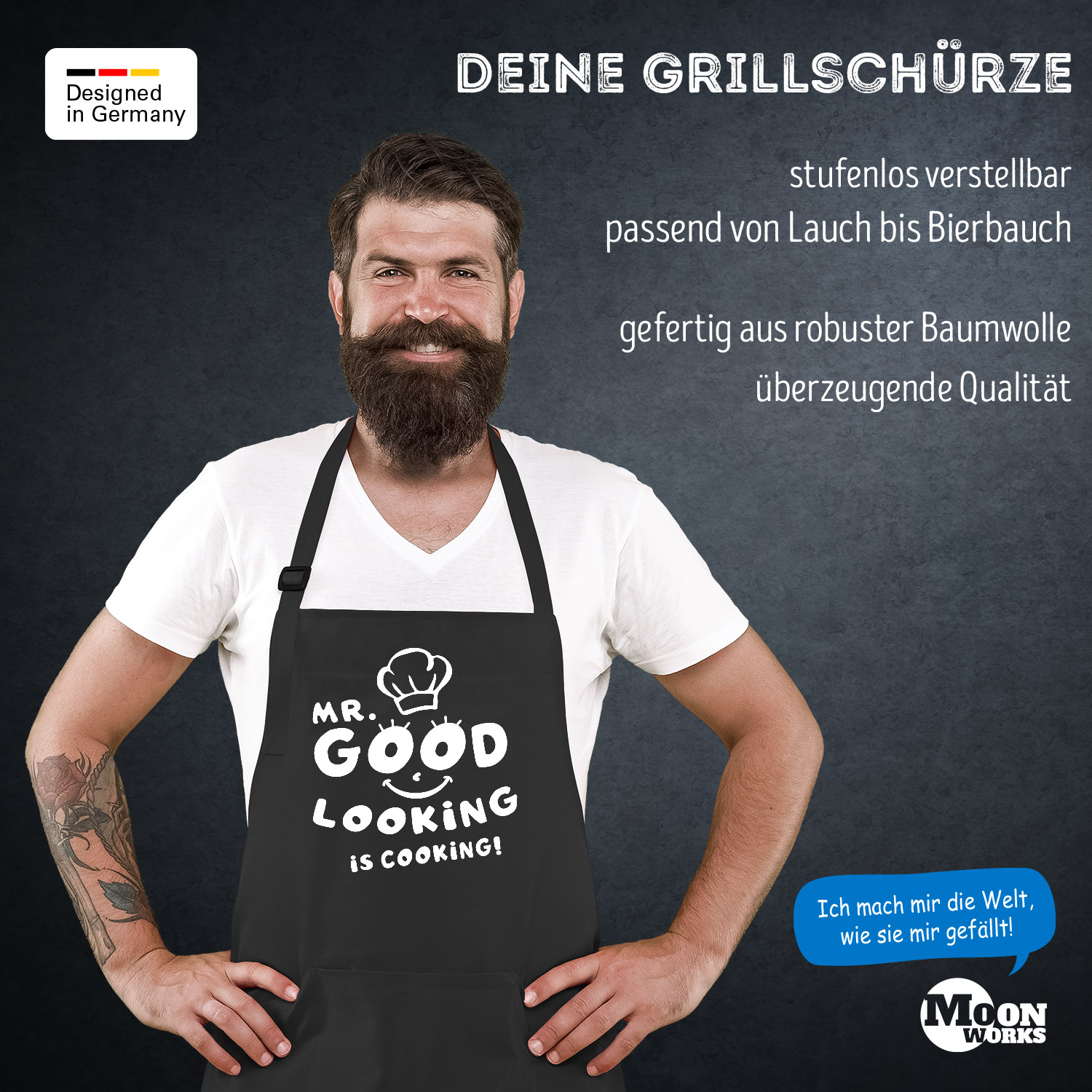 Mr Good Looking Is Cooking Schild