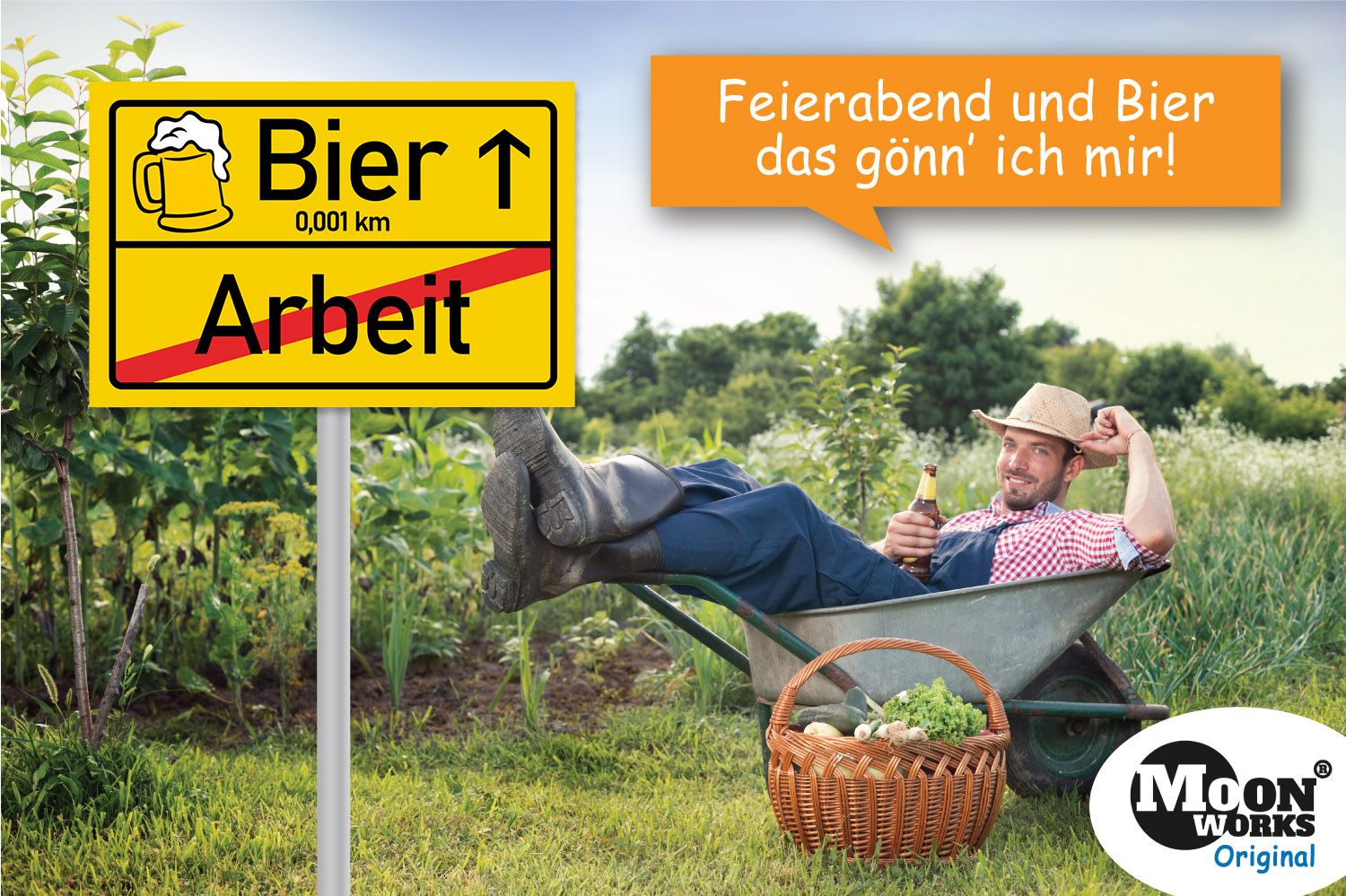 KunststoffSchild mit Spruch Alkohol Arbeit Bier Parodie lustige