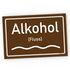 Kunststoff-Schild mit Spruch Alkohol Parodie Verkehrsschild Fluss Party Zubehör lustiges Geschenk MoonWorks®preview