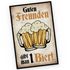 Kunststoff-Schild mit Spruch Guten Freunden gibt man 1 Bier Wanddeko Küche Party Keller Retro Motiv Alkohol MoonWorks®preview