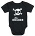 kurzarm Baby-Body mit Aufdruck Mini Rocker Totenkopf Bio-Baumwolle Moonworks®preview