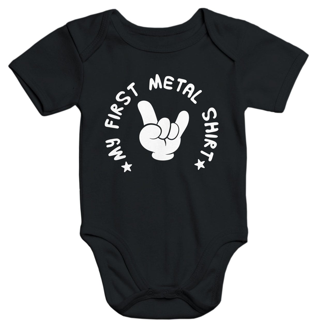 Kurzarm Baby Body My First Metal Shirt Hardrock Heavy Metal Bio-Baumwolle 