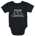 Kurzarm Baby Body Poop Is Coming lustig Spruch Baby Onesie Bio-Baumwolle Moonworks®preview