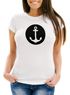 läßiges Damen T-Shirt mit Anker Motiv Mond Slim Fit Neverless®preview