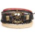 Lederarmband Herren 4-teilig Armband Steuerrad Rindsleder Hanf Holzperlen Vintage Autiga®preview