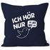 lustiger Kissenbezug Ich hör nur Mi Mi Mi MiMiMi Kissen-Hülle Deko-Kissen 40x40 Baumwolle MoonWorks®preview