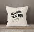 lustiger Kissenbezug Ich hör nur Mi Mi Mi MiMiMi Kissen-Hülle Deko-Kissen 40x40 Baumwolle MoonWorks®preview
